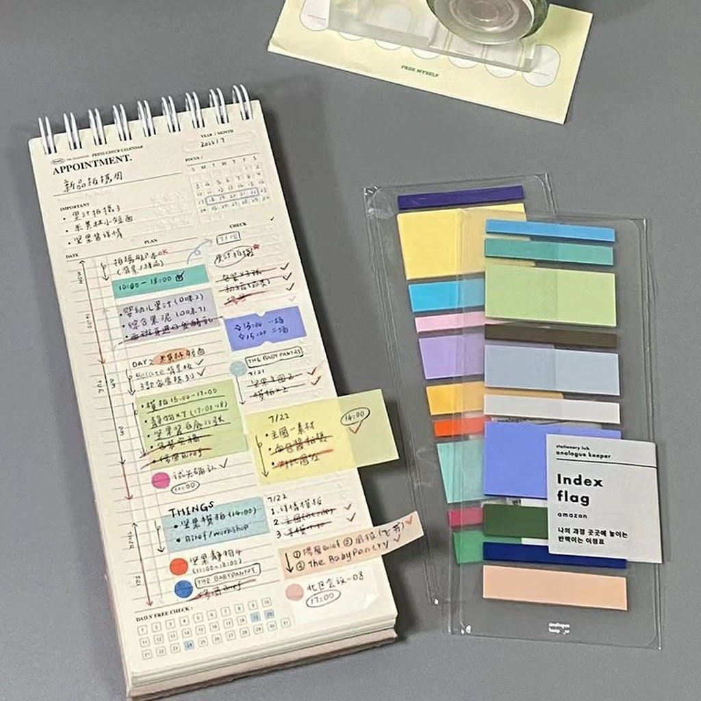 Meal Plan Notepad - Japanese Style Spiral Desk Calendar Planner