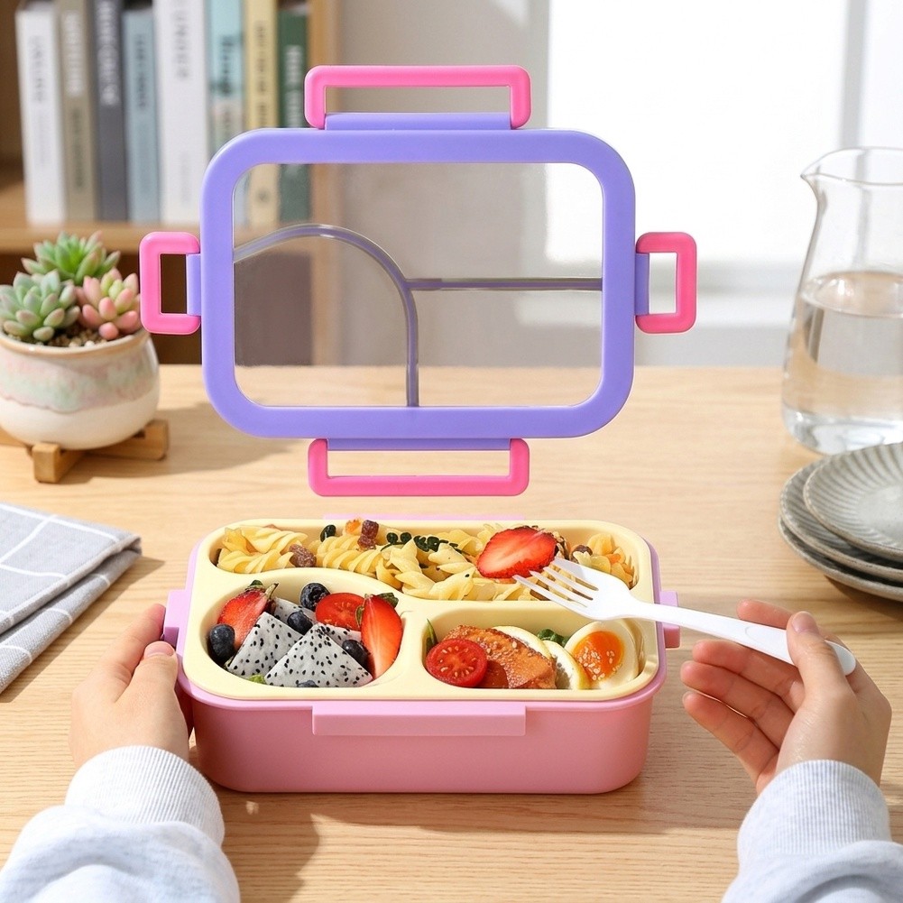 Meal Prep Lunch - Stainless Steel Bento/Box 3 Compartment Leak-Proof