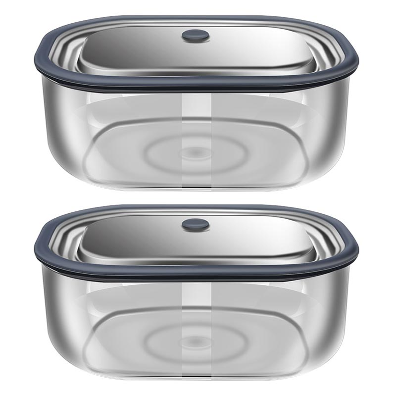 Glass Container Set - High Borosilicate Glass Rectangle Lunch Box