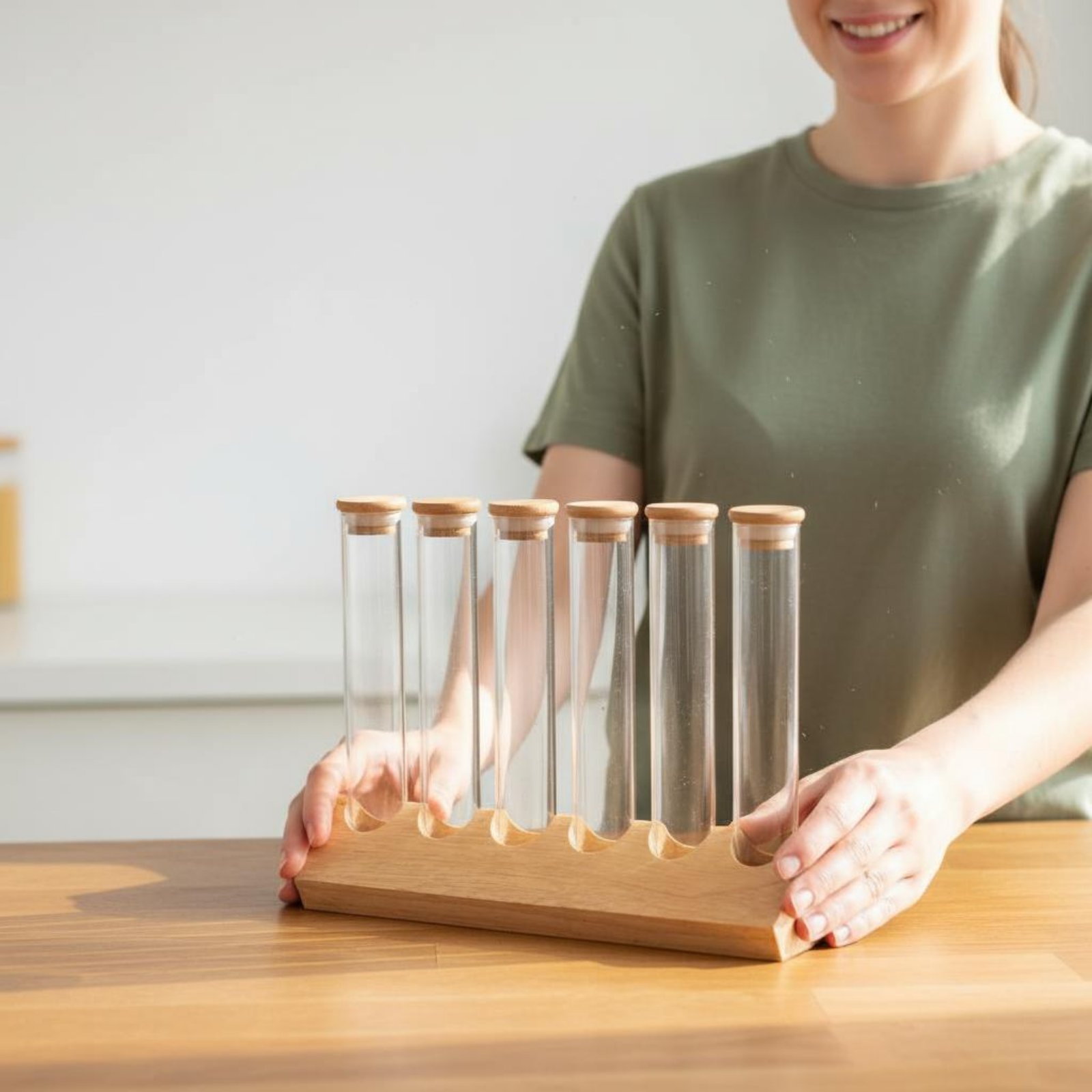 Glass Tube Container Set with  - Glass Container Set recension och pris