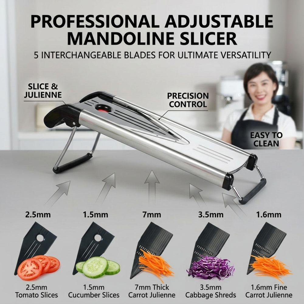 Stainless Steel Mandoline Slic - Mandoline Slicer Guard recension och pris