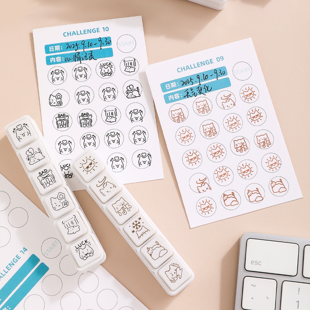 Cute Good Mood Series Cat Shap - Meal Prep Notebook recension och pris