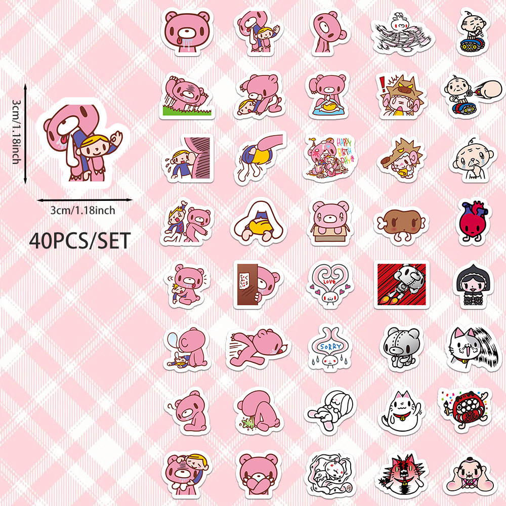40pcs Cartoon Gloomy Bear & CH - Meal Prep Notebook recension och pris