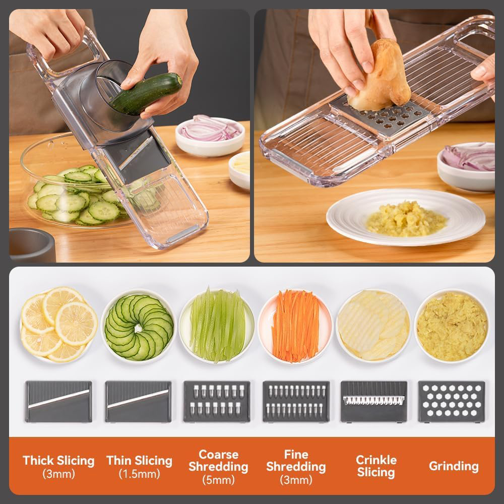 LMETJMA 6 in 1 Multifunctional - Mandoline Slicer Guard recension och pris