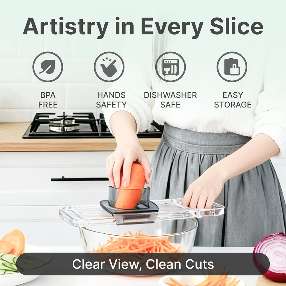 LMETJMA 6 in 1 Multifunctional - Mandoline Slicer Guard recension och pris