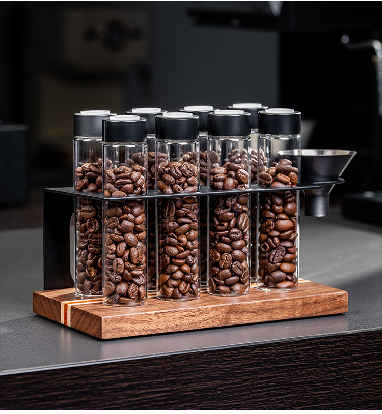 Sealed Glass 12Tubes Coffee Be - Glass Container Set recension och pris