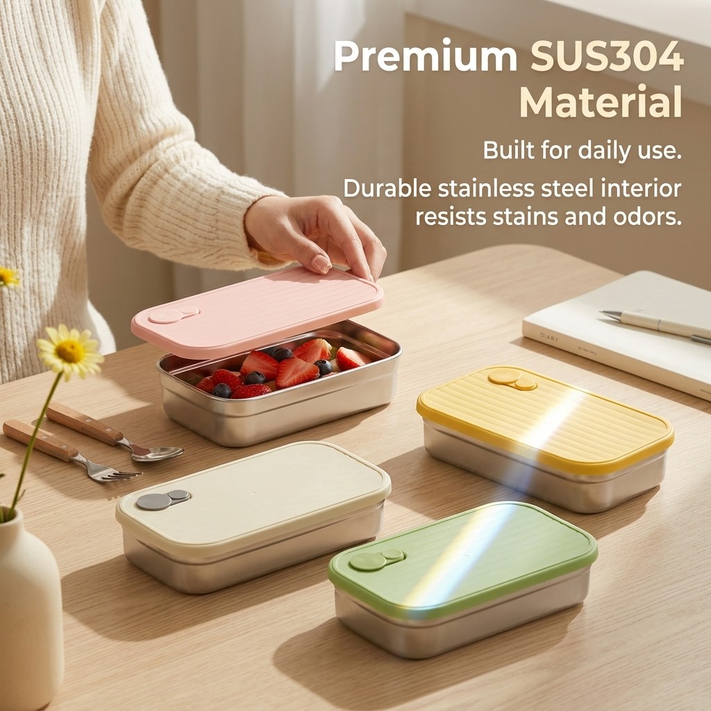 Stainless Steel Bento Box Meta - Meal Prep Lunch recension och pris