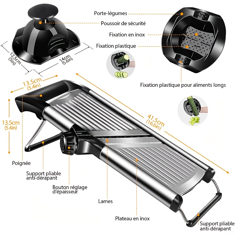 Stainless Steel Mandoline Slic - Mandoline Slicer Guard recension och pris
