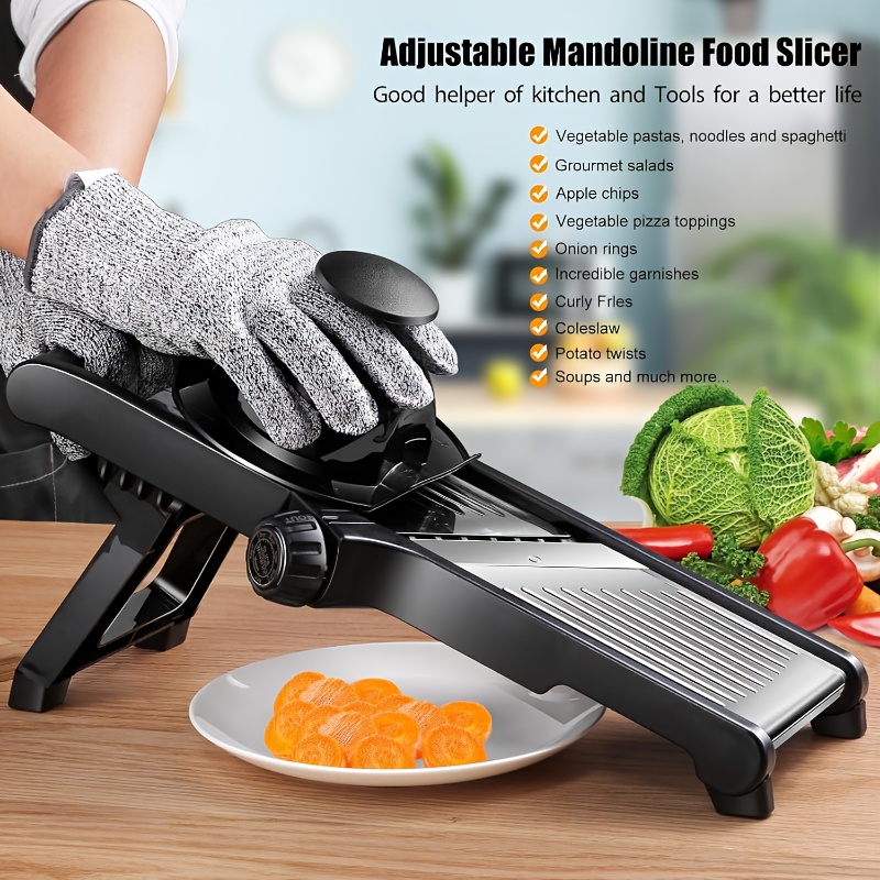 Stainless Steel Mandoline Slic - Mandoline Slicer Guard recension och pris