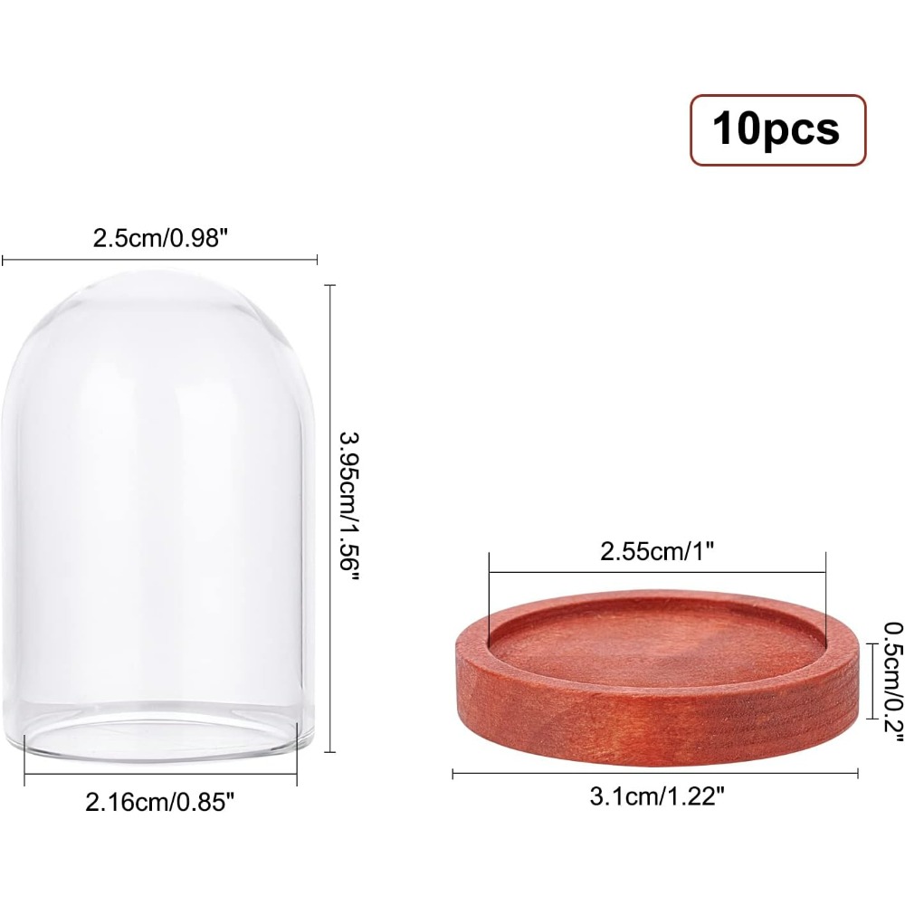 10 Sets Mini Eternal Flower Gl - Glass Container Set recension och pris