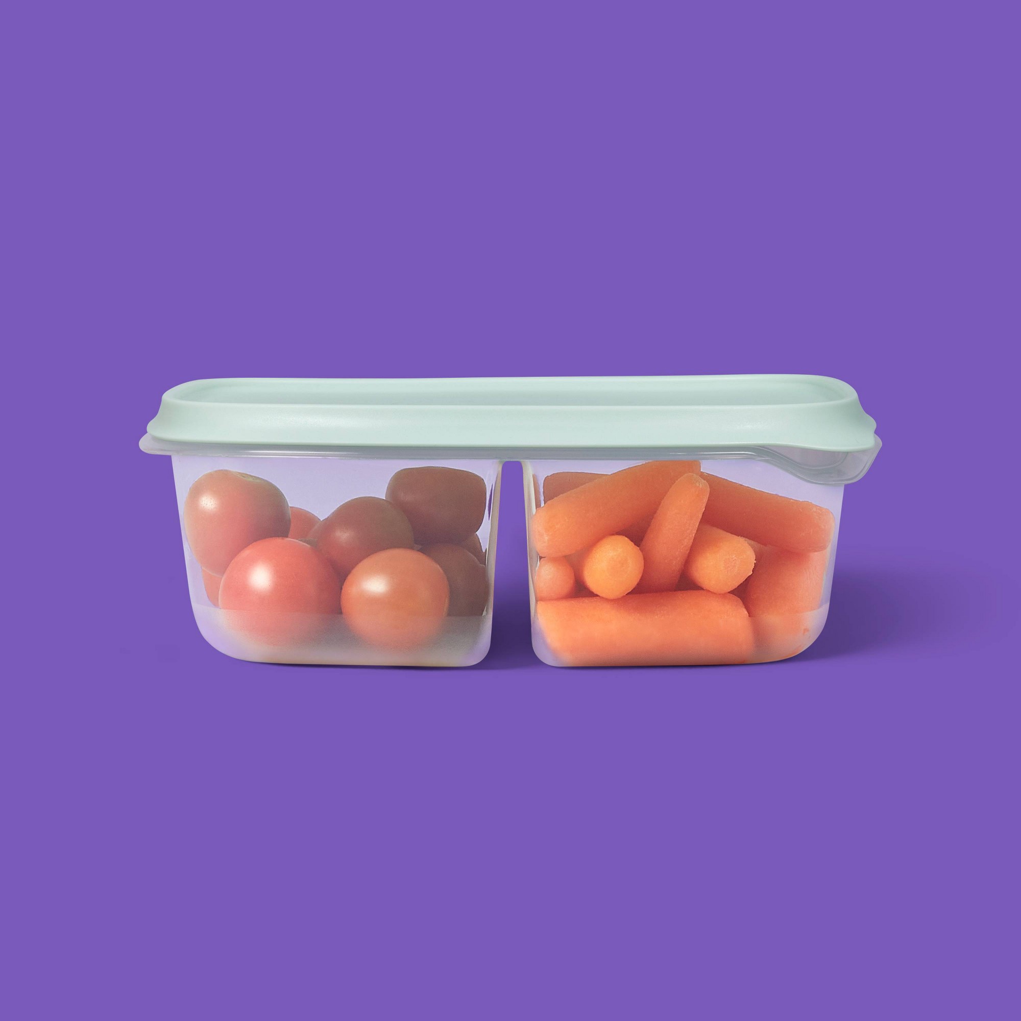 3ct Clear Plastic Divided Rect - Meal Prep Lunch recension och pris