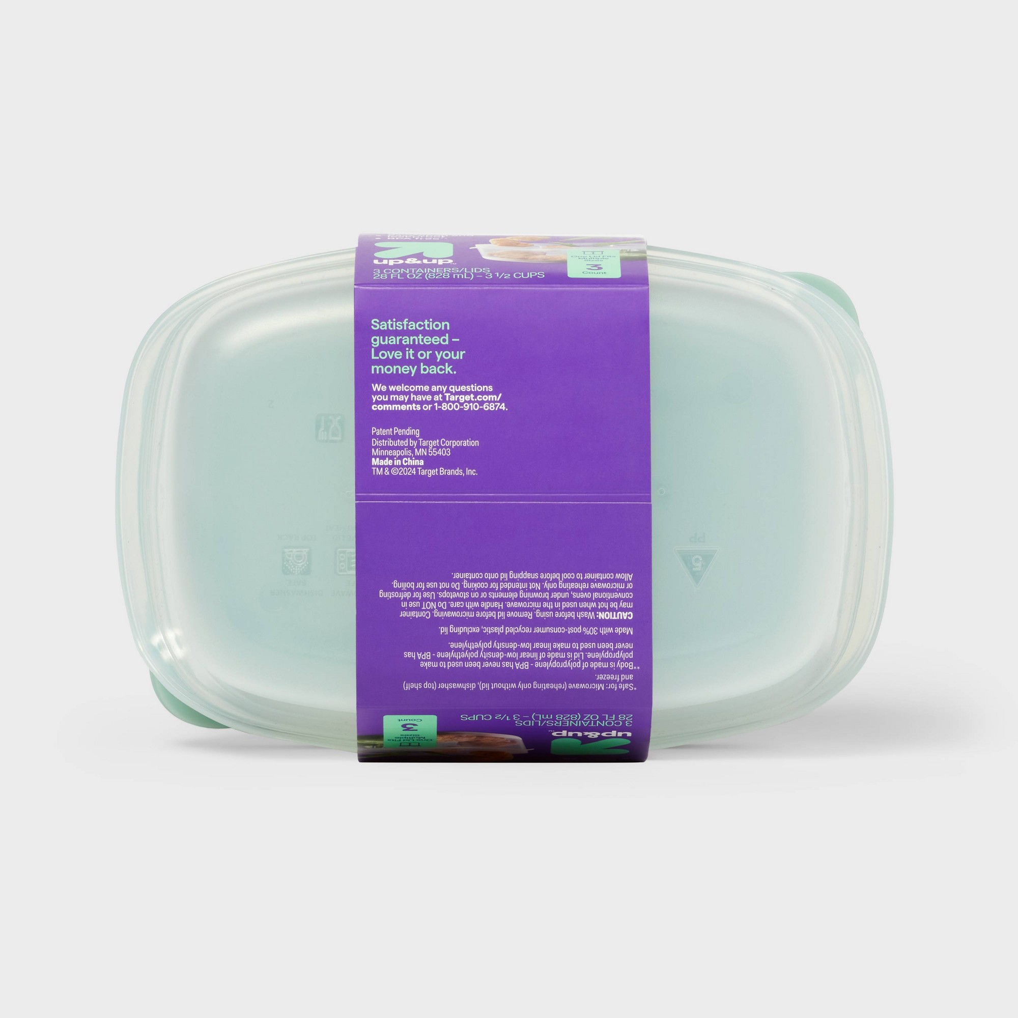 3ct Clear Plastic Divided Rect - Meal Prep Lunch recension och pris