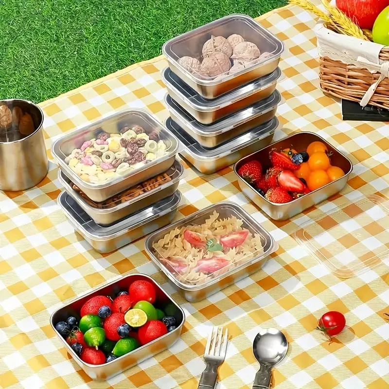 5-Piece Stainless Steel Food S - Meal Prep Lunch recension och pris