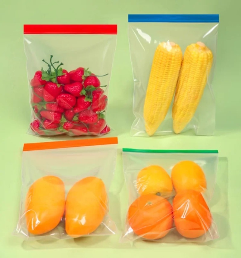 Colorful Clear PE  Zipper Stor - Meal Prep For A Day recension och pris