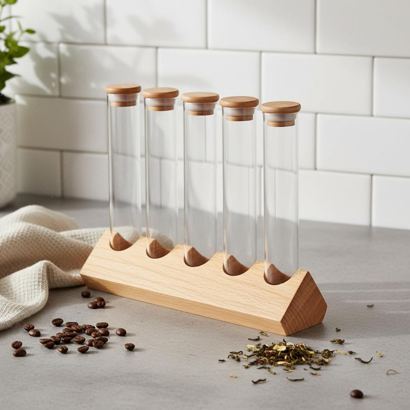 Glass Tube Container Set with  - Glass Container Set recension och pris