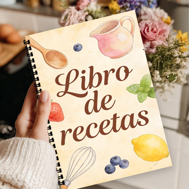 A5 Paper Spanish Recipe Book,  - Meal Prep Recipes Healthy recension och pris