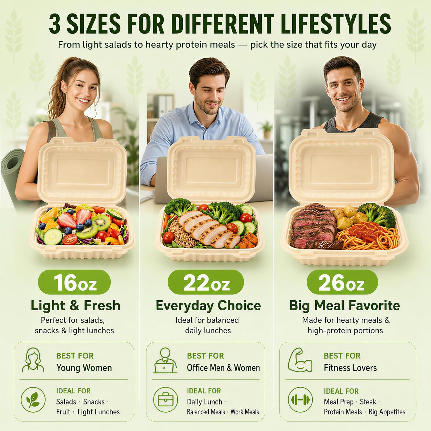 50 Pack 16oz Clamshell Take Ou - Meal Prep Dinners recension och pris