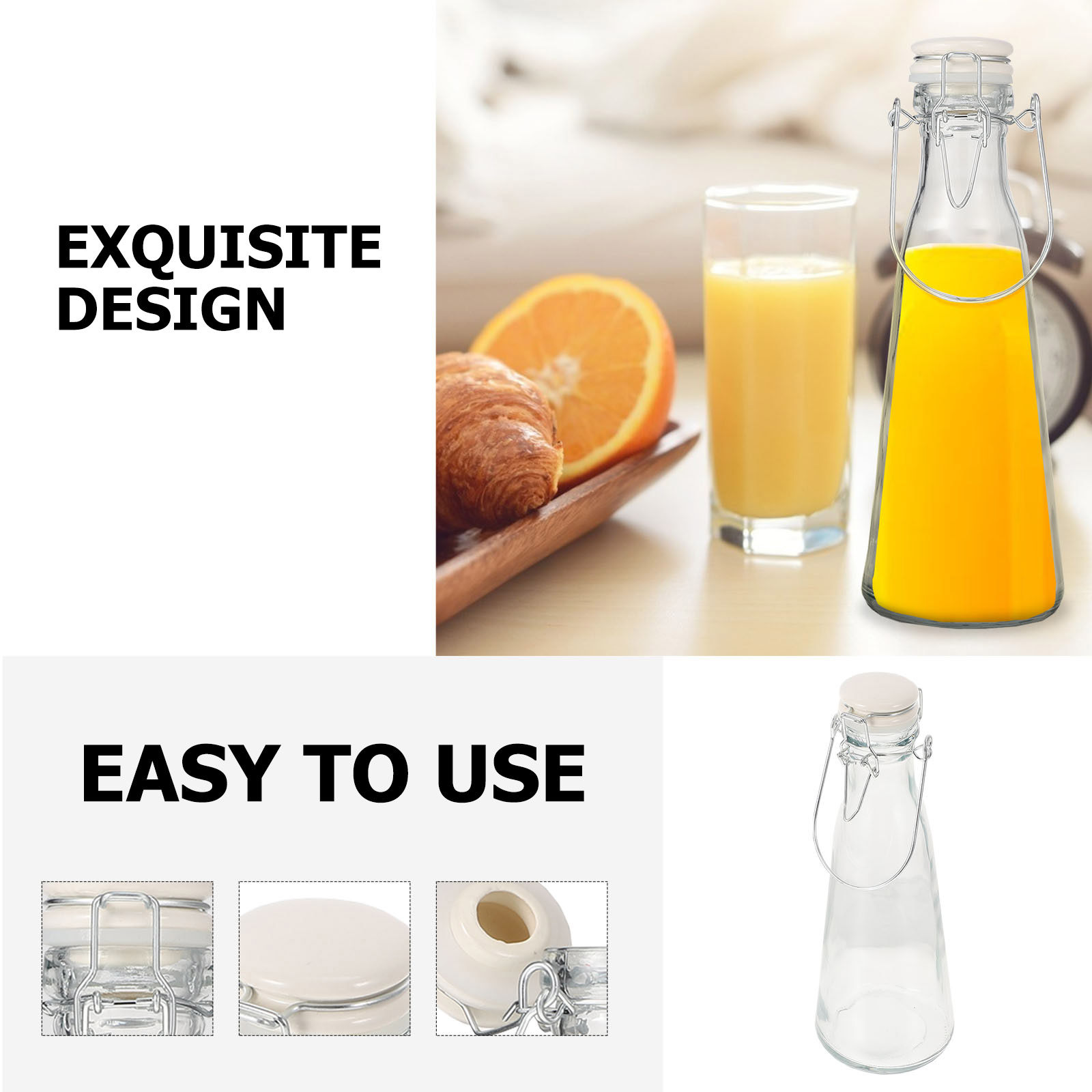 2Pcs High Strength Transparent - Glass Container Set recension och pris