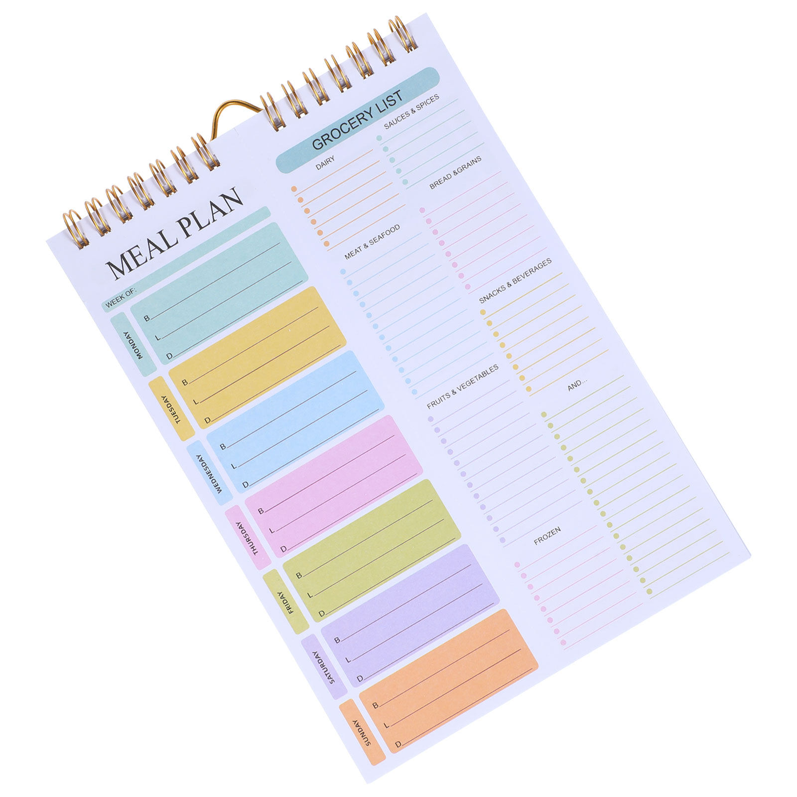 A5 Pastel Spiral Undated Weekl - Meal Plan Notepad recension och pris