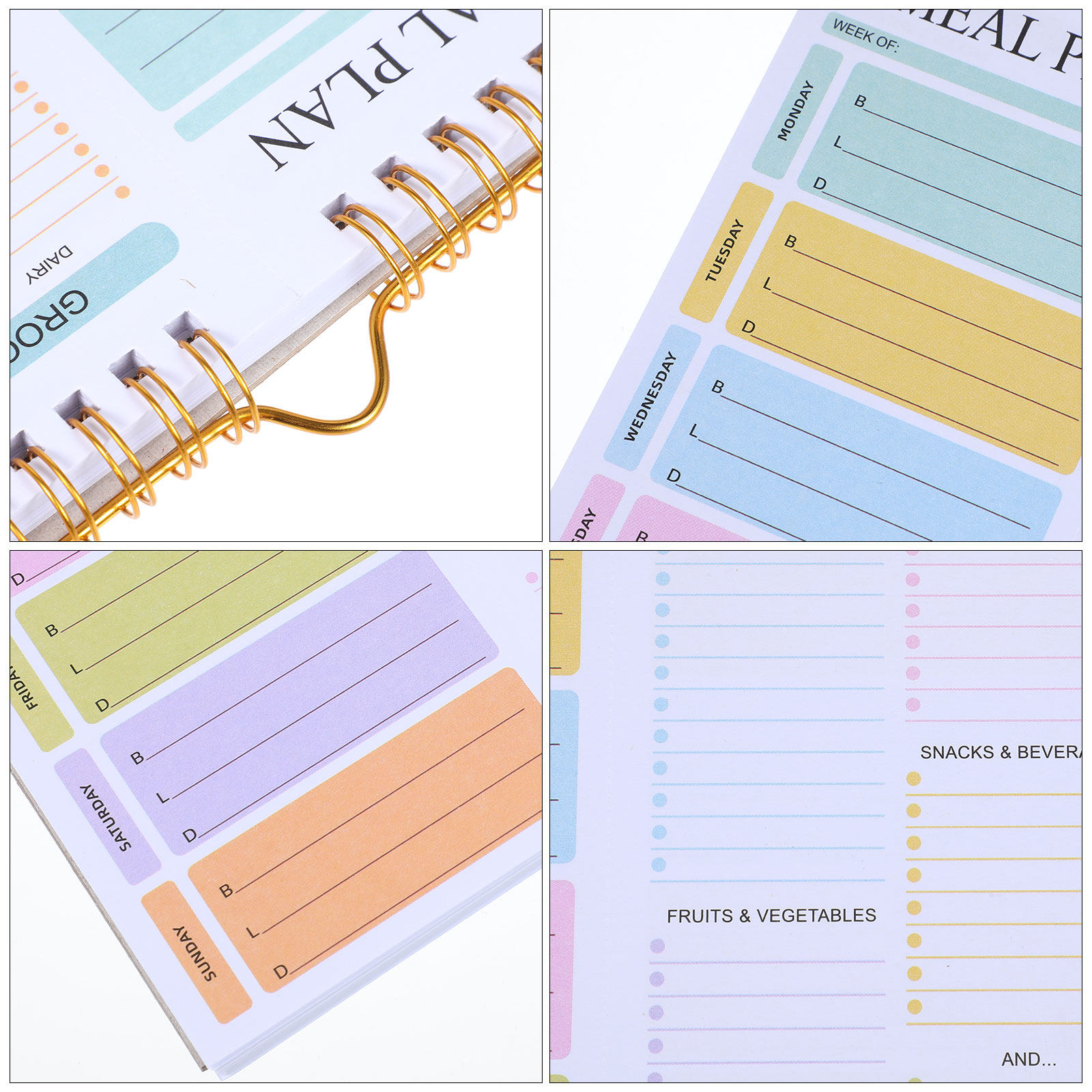 A5 Pastel Spiral Undated Weekl - Meal Plan Notepad recension och pris