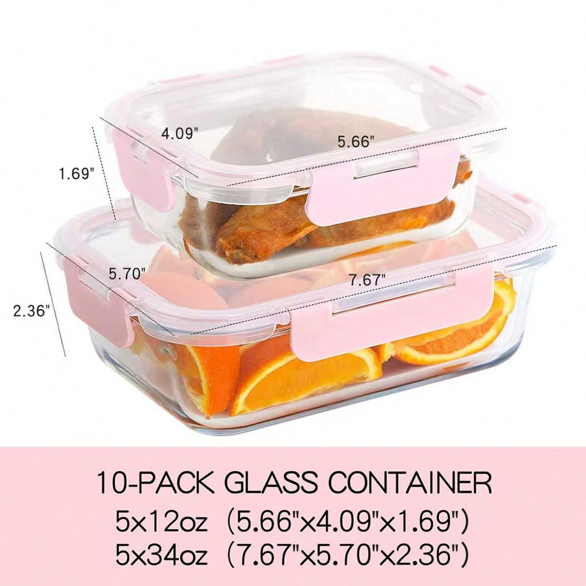 10 Pack Glass Meal Prep Contai - Meal Prep Usa recension och pris