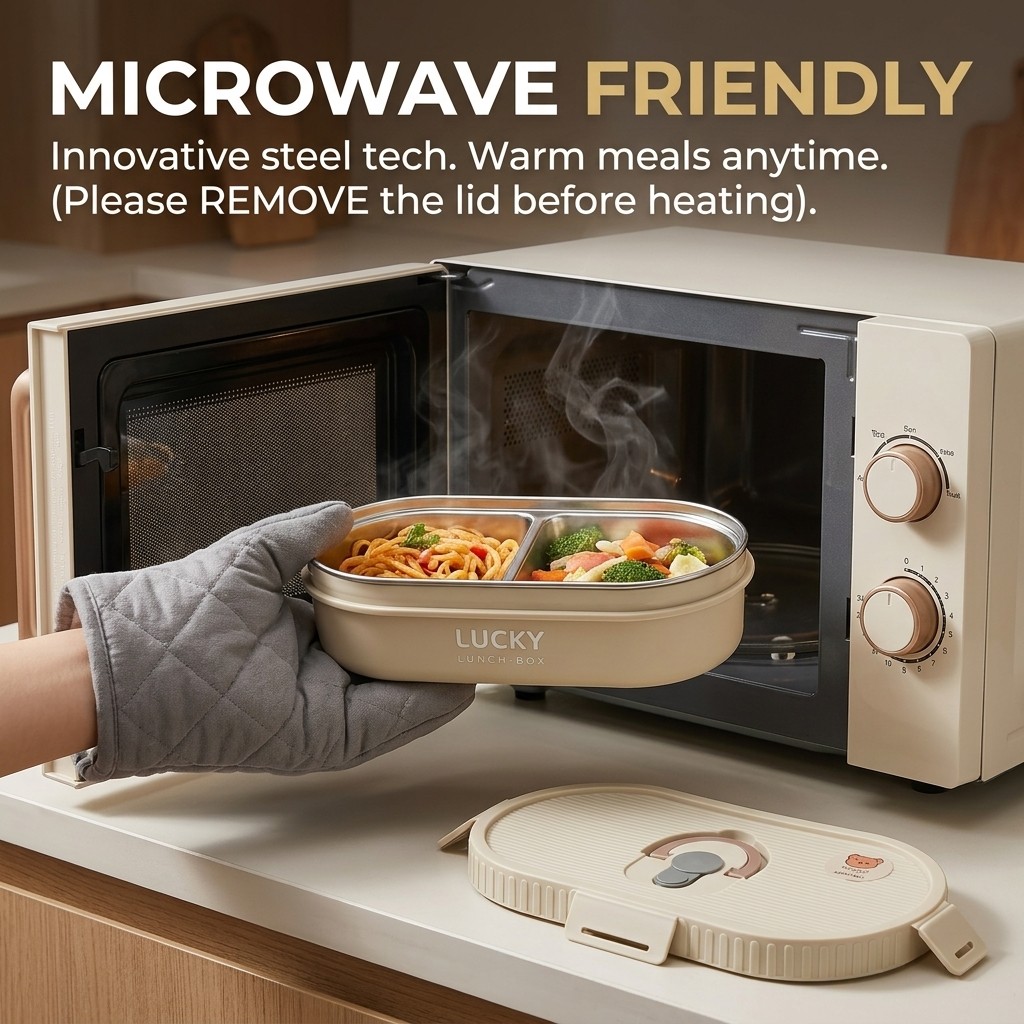 Microwavable 304 Stainless Ste - Meal Prep Lunch recension och pris