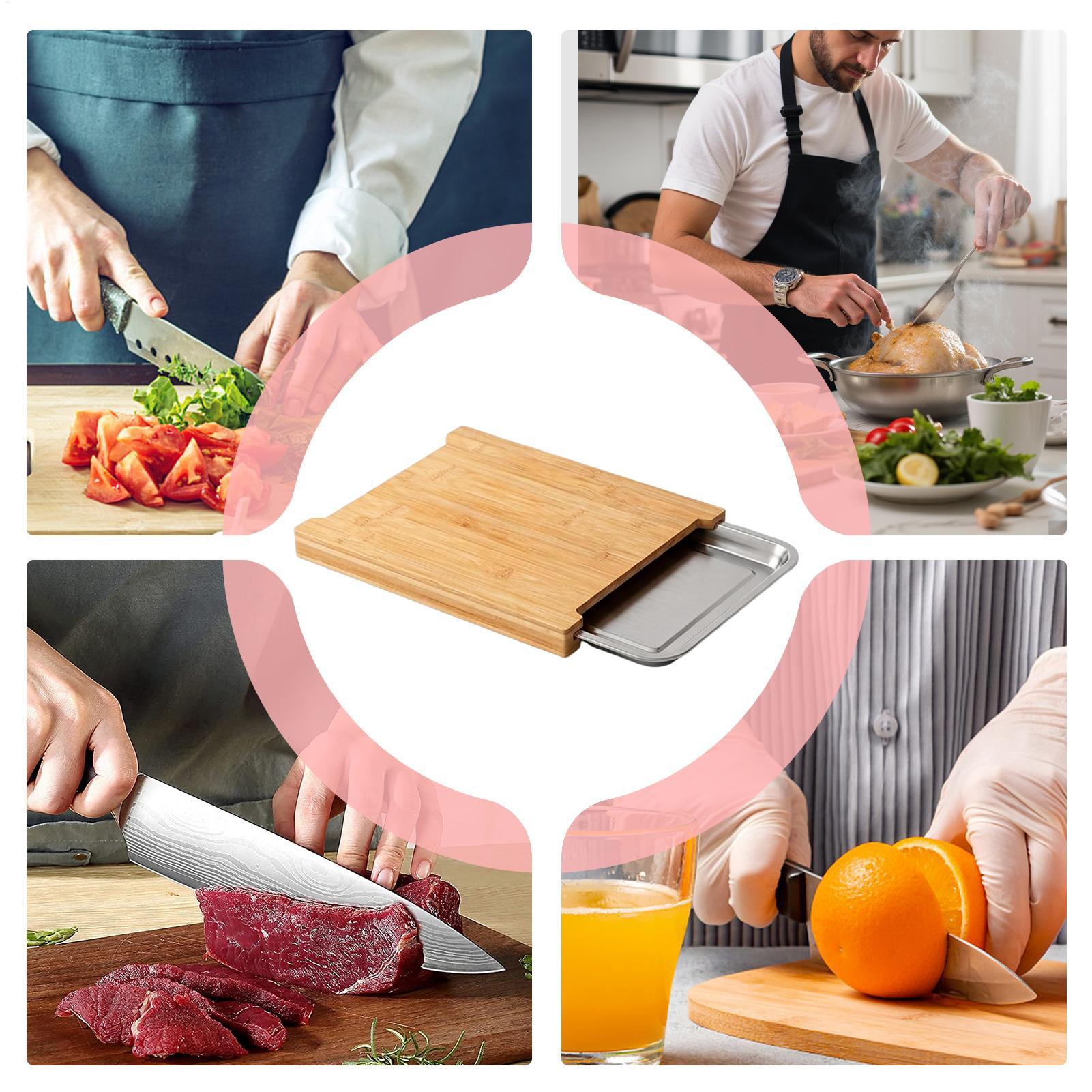 Wooden Cutting Board Non-Slip  - Meal Prep Usa recension och pris