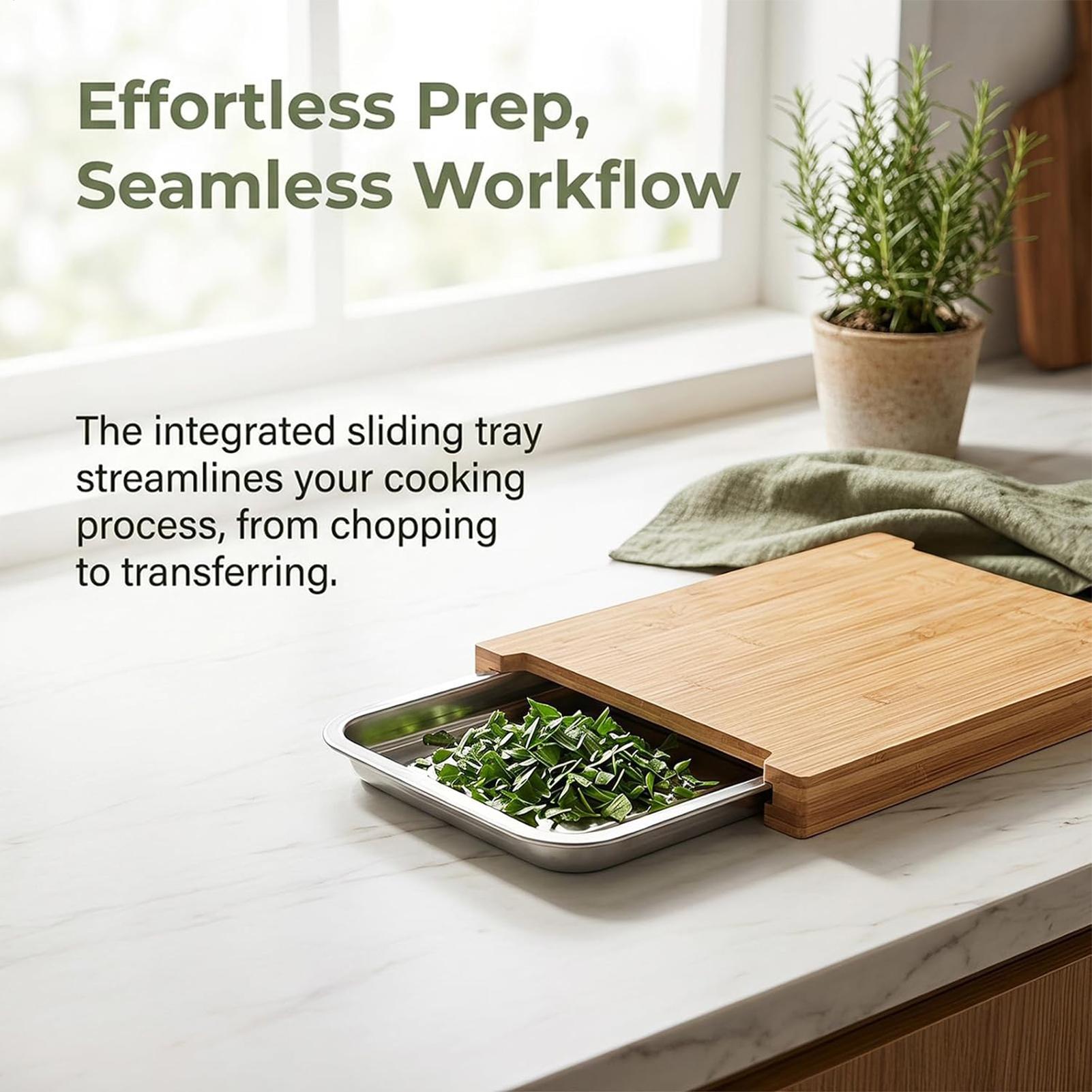 Wooden Cutting Board Non-Slip  - Meal Prep Usa recension och pris