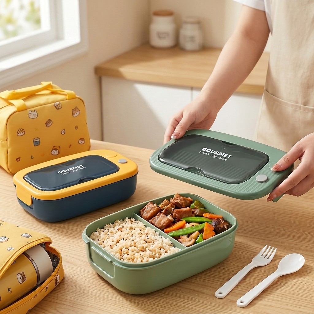 Microwavable Plastic Bento Box - Meal Prep Lunch recension och pris