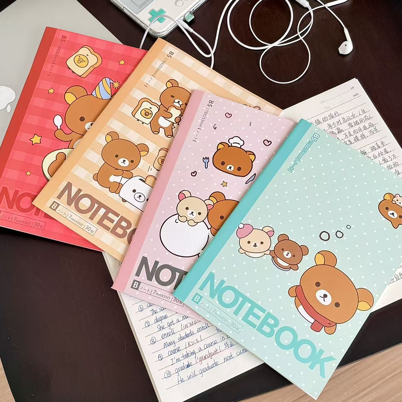 Kawaii Rilakkuma Bear Lined No - Meal Prep Notebook recension och pris