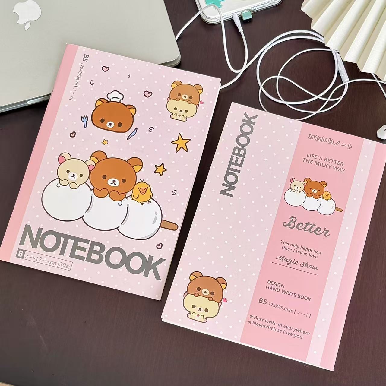 Kawaii Rilakkuma Bear Lined No - Meal Prep Notebook recension och pris