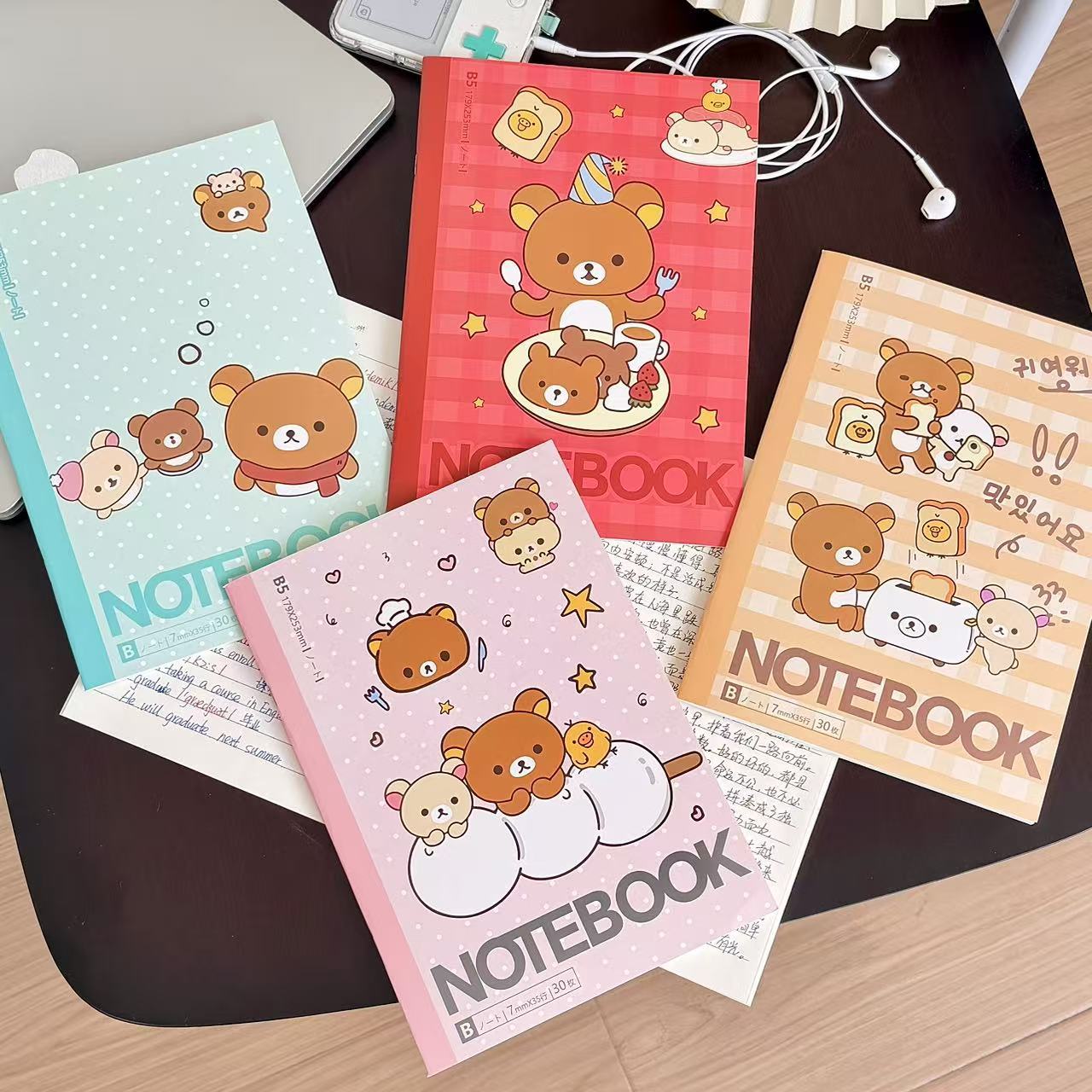 Kawaii Rilakkuma Bear Lined No - Meal Prep Notebook recension och pris