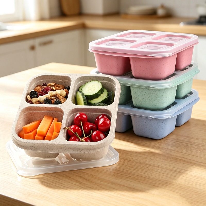 Premium Wheat Straw Bento Box  - Meal Prep Lunch recension och pris