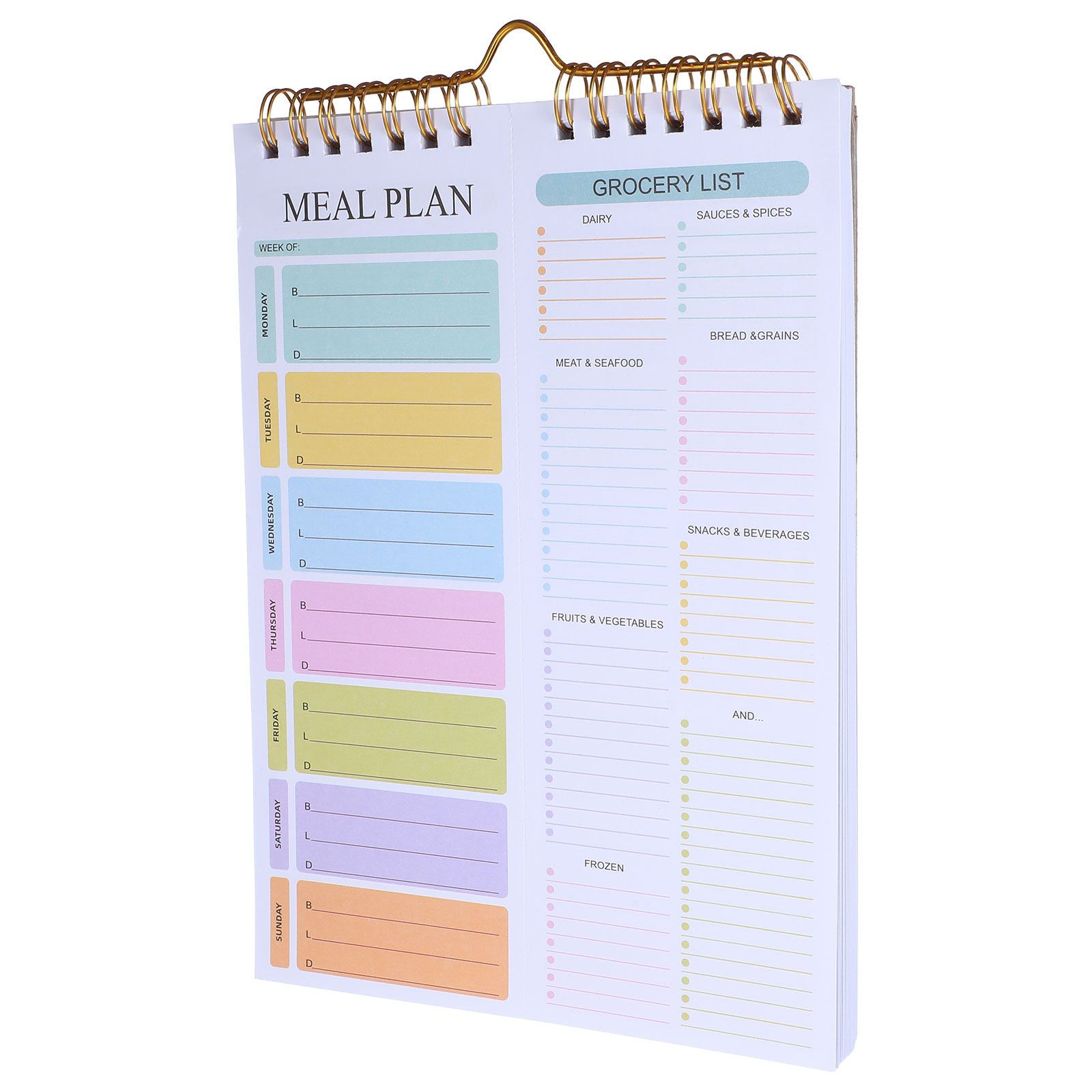 A5 Pastel Spiral Weekly Meal P - Meal Plan Notepad recension och pris