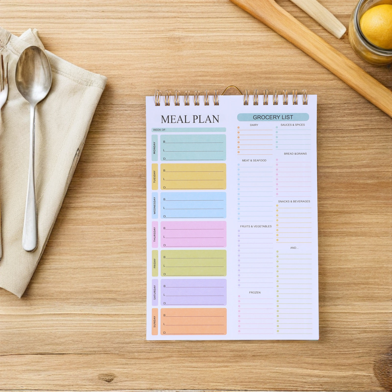 A5 Pastel Spiral Weekly Meal P - Meal Plan Notepad recension och pris