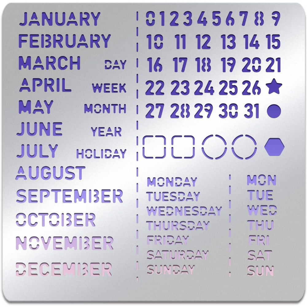 Stencil Calendar Stainless Ste - Meal Prep Notebook recension och pris