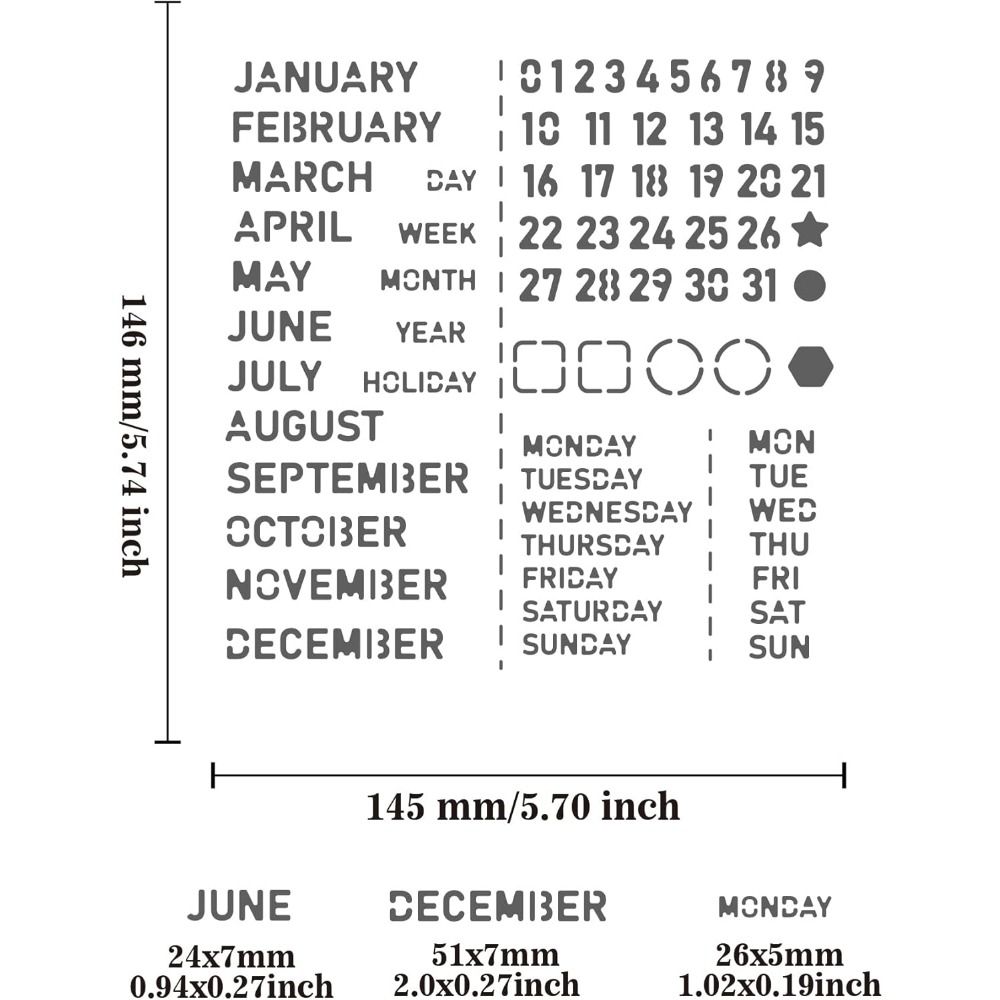 Stencil Calendar Stainless Ste - Meal Prep Notebook recension och pris