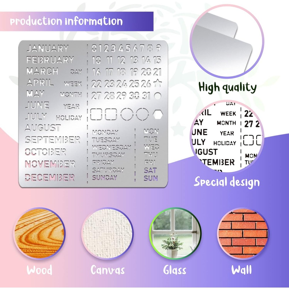 Stencil Calendar Stainless Ste - Meal Prep Notebook recension och pris