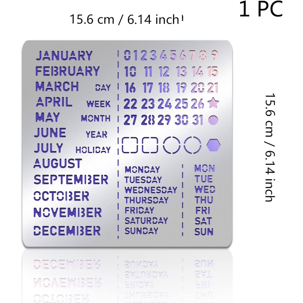 Stencil Calendar Stainless Ste - Meal Prep Notebook recension och pris