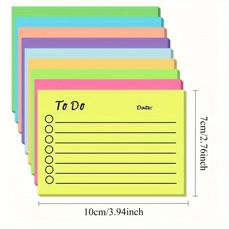 Fluorescent Post-it Notes Mult - Meal Plan Notepad recension och pris