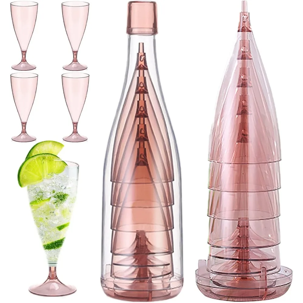 New Plastic Foldable Champagne - Glass Container Set recension och pris