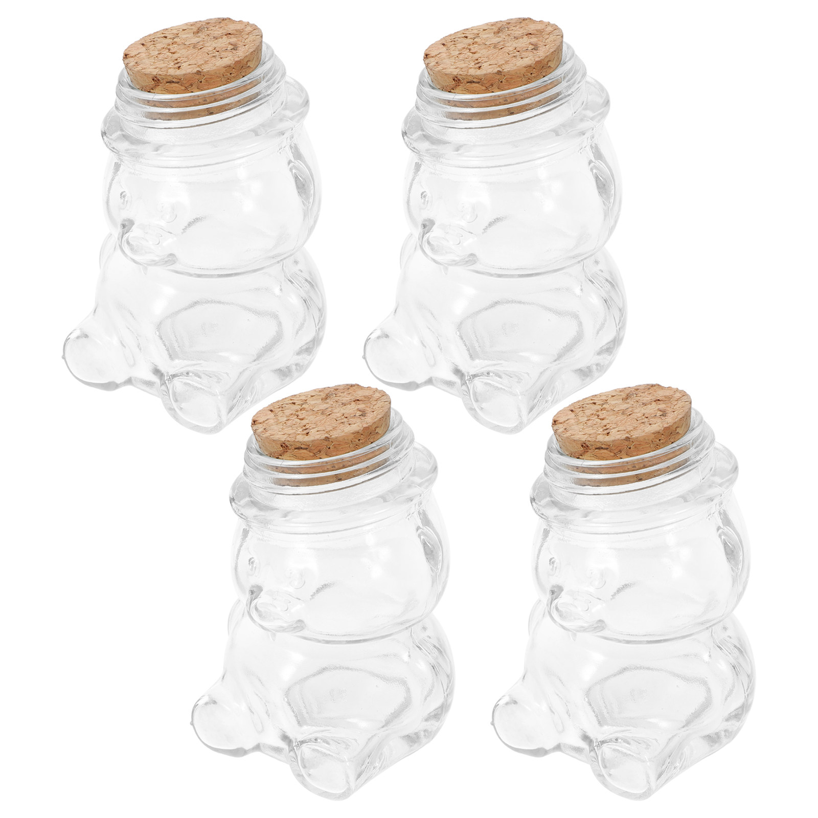 4Pcs Glass Candy Jar Set Trans - Glass Container Set recension och pris