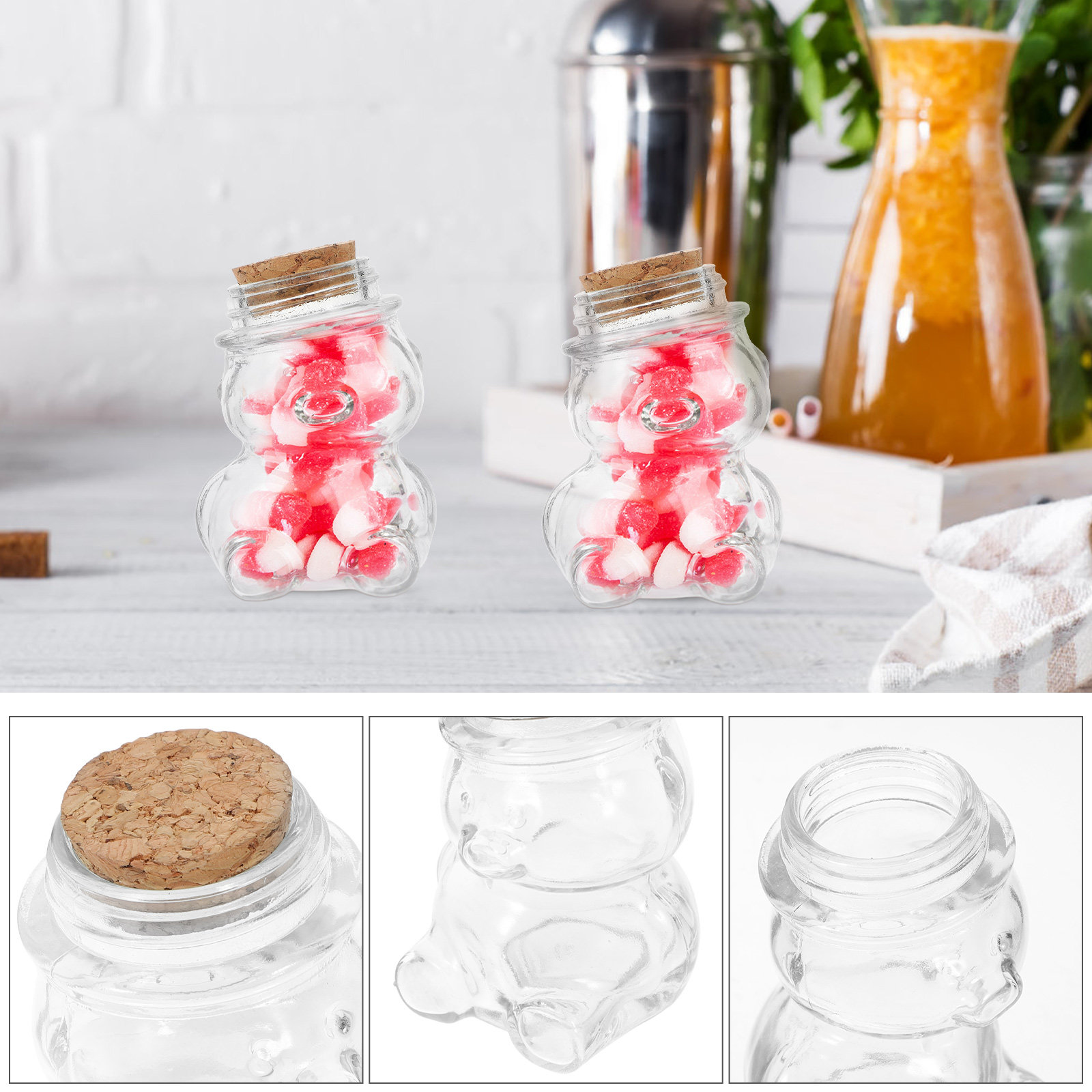 4Pcs Glass Candy Jar Set Trans - Glass Container Set recension och pris
