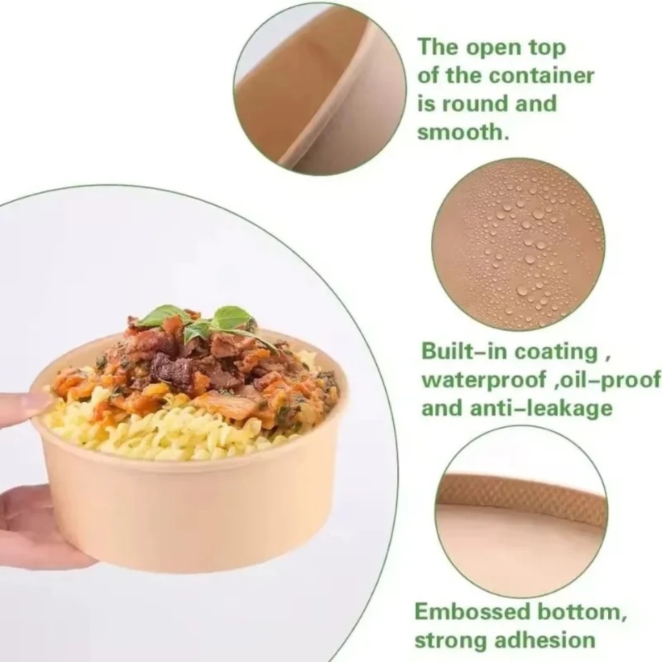 5/10/20PCS Kraft Paper Bowls w - Meal Prep For A Day recension och pris