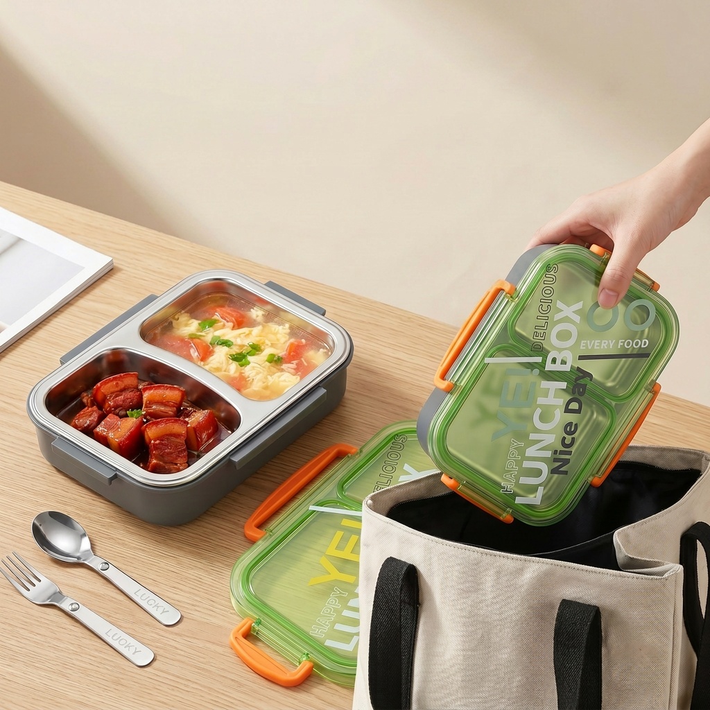 Microwavable 304 Stainless Ste - Meal Prep Lunch recension och pris